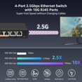 thumbnail image 2 of Conmutador Ethernet YuanLey de 6 puertos y 10 Gb no gestionado con 2 conectores RJ45 de 10 GbE, 2 of 7