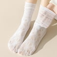 thumbnail image 5 of Womens Lace Ankle Socks - Sheer Mesh Trim Low Cut Socks for Girls & Ladies, 5 of 7