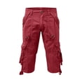 thumbnail image 4 of SHIXIAOO Men's Spring and Summer Leisure Sports Solid Color Pocket Trouser Leg Hanging Rope Tool Minute Shorts, 4 of 5