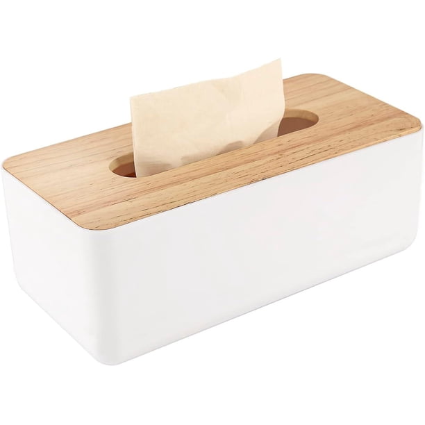 Caja de pañuelos de madera, dispensador de pañuelos 21x13x10cm, Práctica Caja de Pañuelos, Caja Rectangular para Pañuelos Estándar