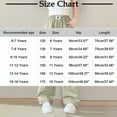 thumbnail image 3 of ZACPNCV Pants for Girls Cargo Jogger Pants Wide Leg Streetwear Kid Teen Jogger Trousers with Pockets Pink 15-16 Years, 3 of 7