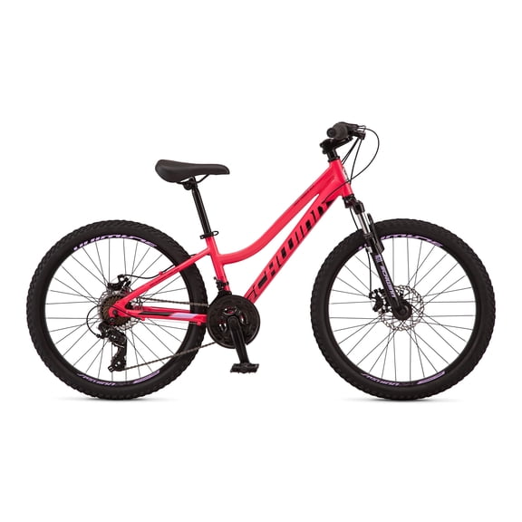 Schwinn High Timber ALX Mountain Bike, 24 Inch Wheel, Ages 10-15, Coral