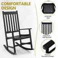 thumbnail image 2 of Ktaxon Wooden Rocking Chair, Wood Rocker, Patio  Chair, Wooden Rocker, Wood Chair for Outdoors and Indoors, Patio Lawn, Yard, Black, 2 of 9