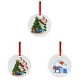thumbnail image 2 of (Clearance) pdqouc Personalized Christmas Accessories Holiday Pendant Santa Doll Handmade Tree Decor Plastic Round 2020 Memorial Year Xmas Tree Decor Pendant Christmas Hanging Ornament (Family of 4), 2 of 7