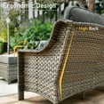 thumbnail image 5 of XIZZI Patio Furniture Set All Weather Rattan Wicker Conversation Set with Smokeless Fire Pit Table,Dark Grey, 5 of 8