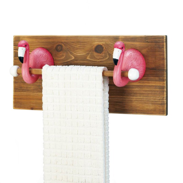 Pink Flamingo Paper Towel Holder - paper towel holders