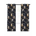 thumbnail image 7 of Vintage Easter Eggs Blackout Curtains for Bedroom, Spring Botanical Leaves Black Thermal Insulated Kitchen Drapes with Grommets, Light Blocking Window Treatment, 2 Panels 52" x 45", 7 of 7