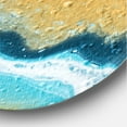 thumbnail image 3 of Designart 'Abstract Composition In Blue and Yellow VI' Modern Circle Metal Wall Art 29x29 - Disc of 29, 3 of 5