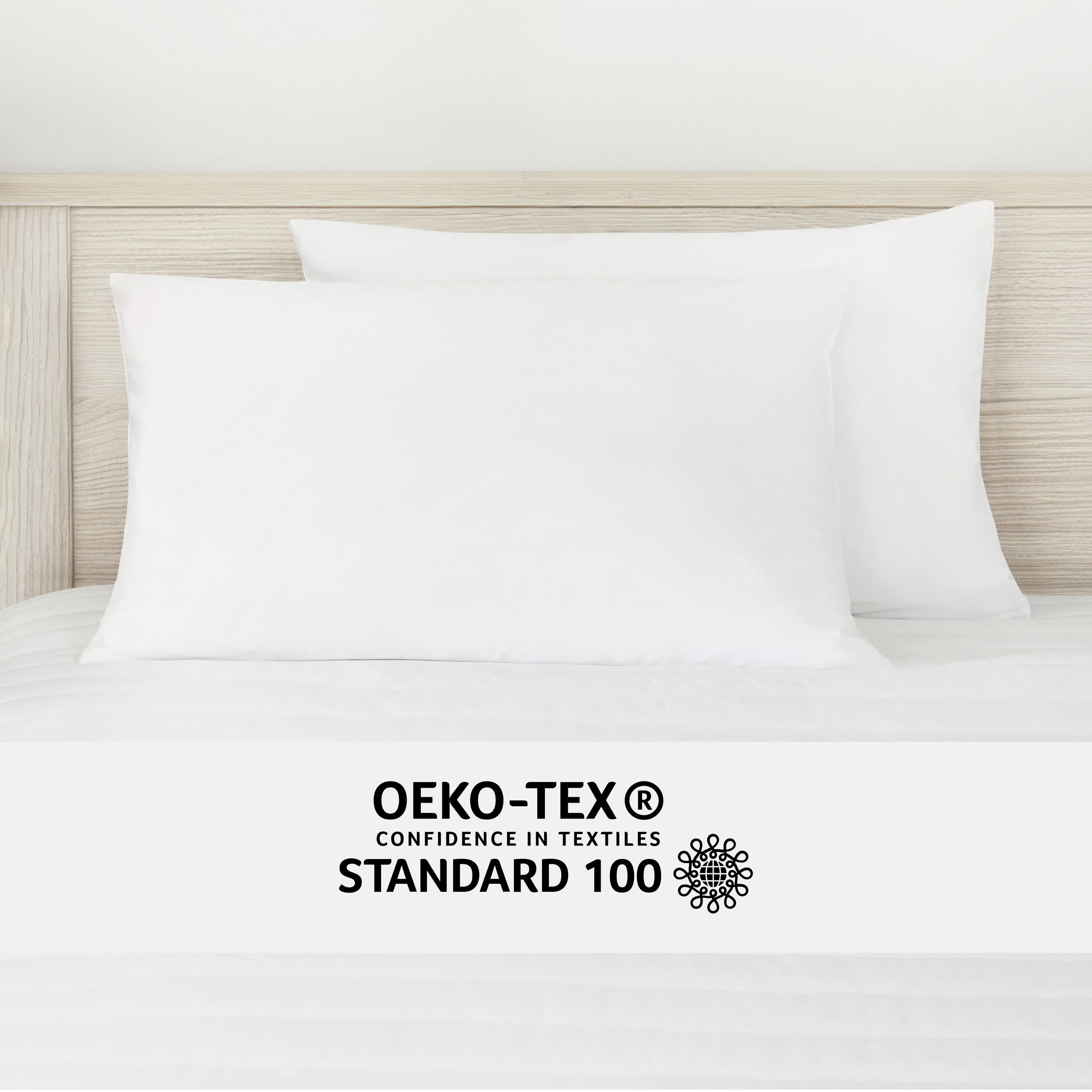 Noble Linens 2 Pack Pillow Protector - 100% Polyester Jersey Knit, King