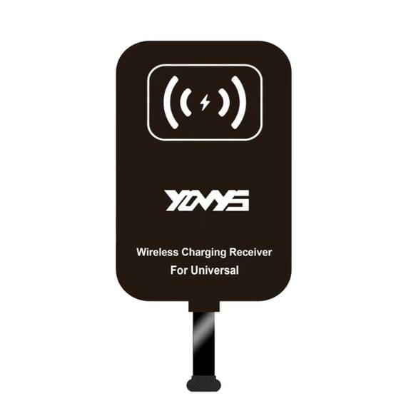 Type-C wireless charging receiver, 2000mA fast charge Qi wireless receiver sticker, short flat cable wireless charging adapter tag, compatible with all Type-C Android phones