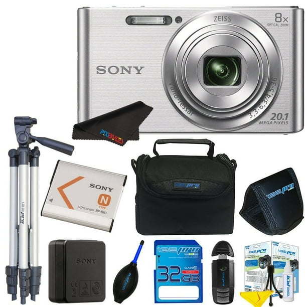 Sony DSC-W830 Digital Camera (Silver) + Pixi-Advanced Accessory Bundle