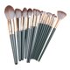 thumbnail image 1 of 14 brochas de maquillaje portátiles para sombras de ojos premium para novias, mejores amigas y adultos. Varilla verde, 1 of 9