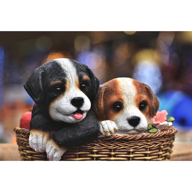 Cuadros Decorativos Rompecabezas de papel DIY de 1000 piezas imagen de cachorro bonito juguete para regalo educativo Wdftyju embutido en tela