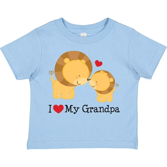 I Love My Grandpa Toddler T-Shirt Grandfather Granddad Child Kid Hws Baby Clothing, Cute Baby Shirt, TODDLER SHORT SLEEVE TEE BELLA CANVAS 3001T