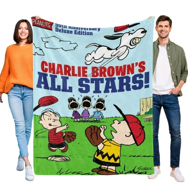 Los Todos Estrellas de Charlie Brown anti-pilling, suave, ligera, esponjosa y acogedora de lujo para hogar y cocina – Perfecta para niños y adultos,110X70cm