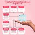 thumbnail image 7 of Sweetums Feminine Wipes For Women, Individually Wrapped - pH Balanced Flavored Intimate Wipes - Pack of 10 (Strawberry), 7 of 7