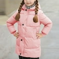 thumbnail image 6 of zbxnLI Girls Winter Long Puffer Coats Hooded Outerwear Lightweight Warm Coat Little Girl Windproof Jackets, 6 of 9