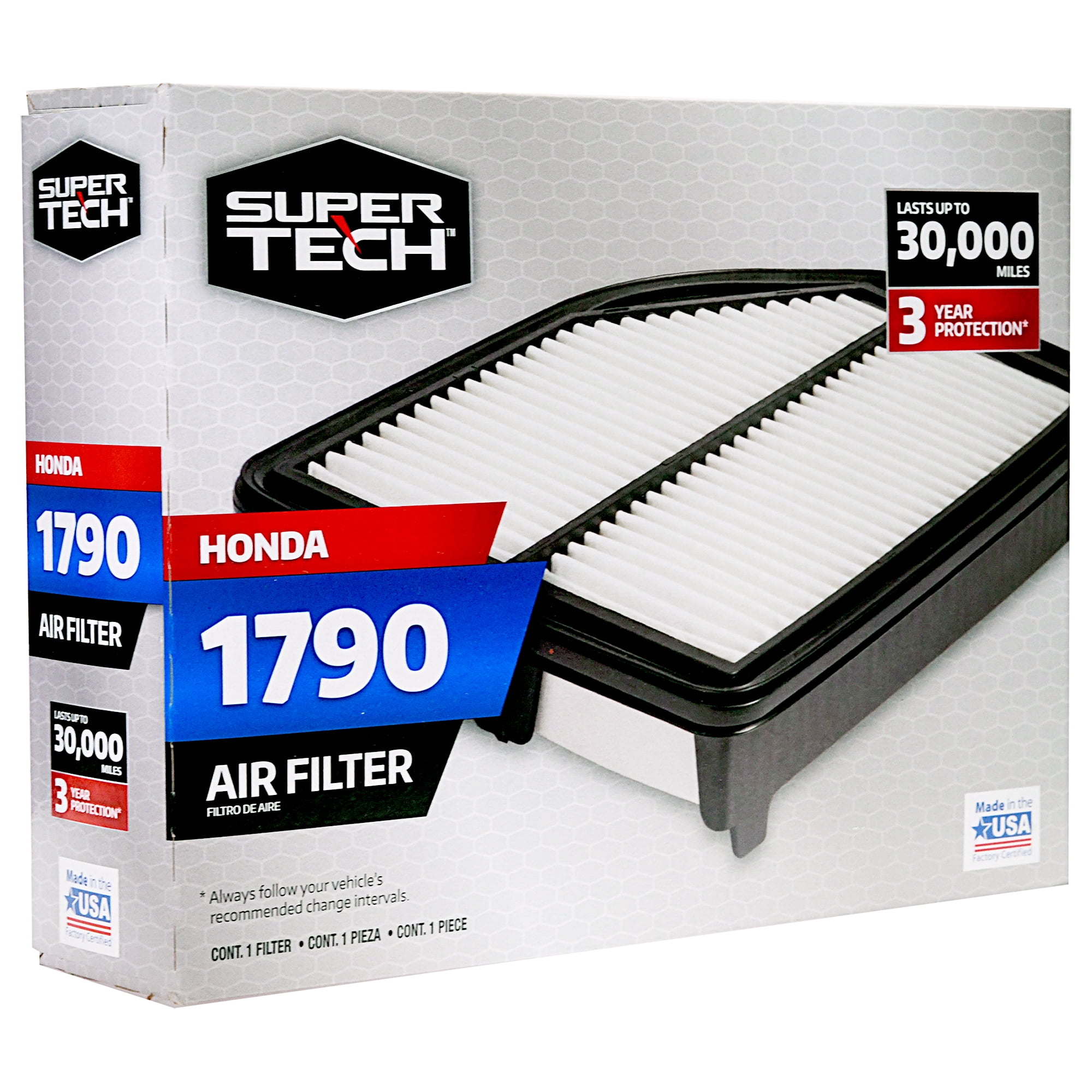 Super Tech 1790 Engine Air Filter, Replacement Filter for Honda Fits select: 2012-2014 HONDA CR-V