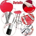thumbnail image 5 of Folding Stools for Adults Portable, 28 inch Collapsible Stool Heavy Duty, Indoor Tall Bar stools with Handle, Plastic Counter Barstool Chair for Kitchen Outdoor Travel (Red A, H72xW31cm(28x12inch)), 5 of 5
