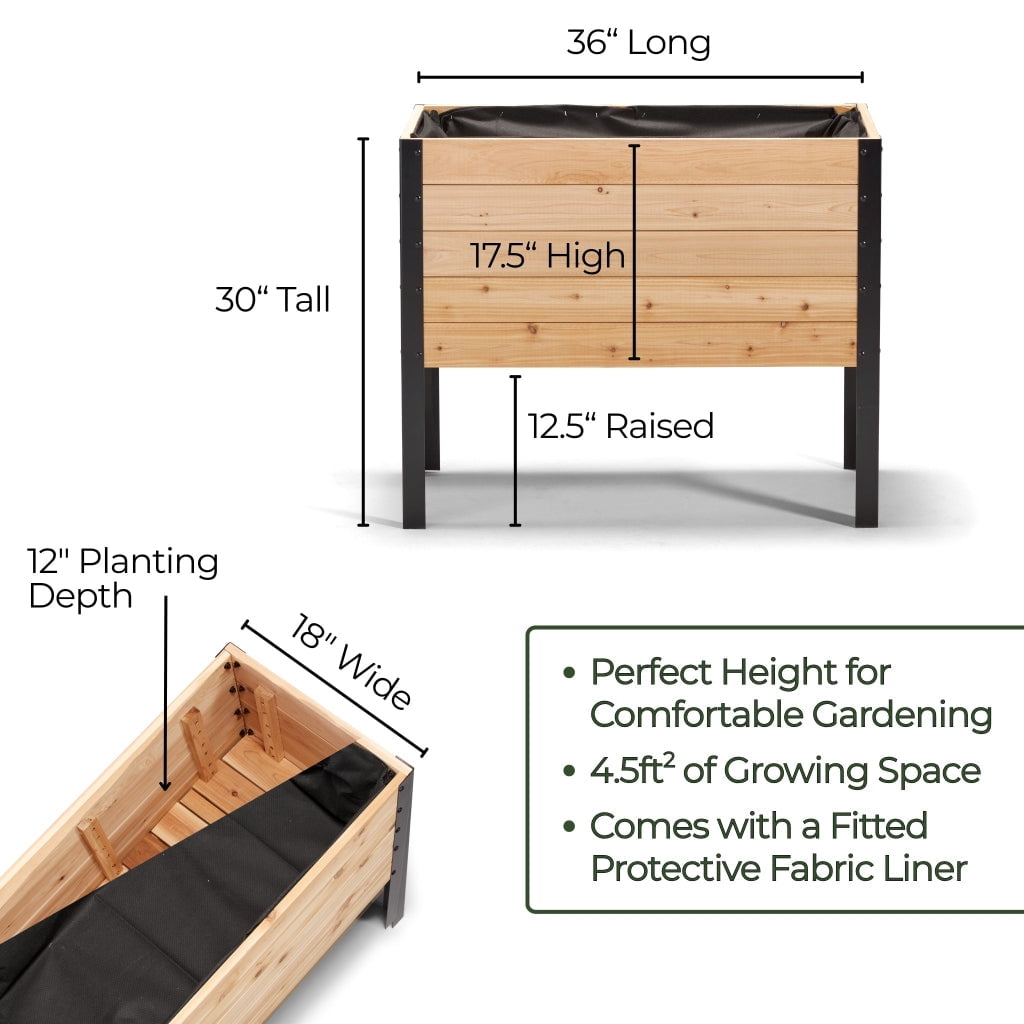18&Prime; x 36&Prime; Deep Root Raised Garden Bed - 30&Prime; TALL / Select Grade