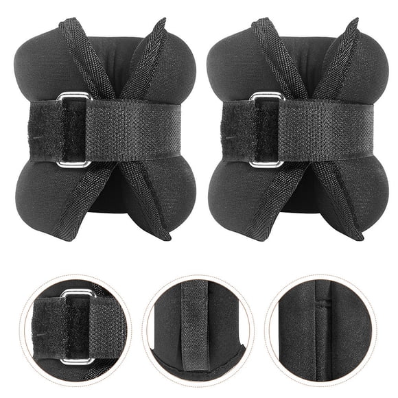 Raindrops 1 Pair of Leg Weights for Women Black Sticky Band Home Workout Strength
