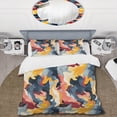 thumbnail image 2 of Designart "Expressive Artistic Splendor" Yellow Camouflage Bedding Covert Set - Modern & Contemporary Bed Set With 2 Shams, 2 of 5
