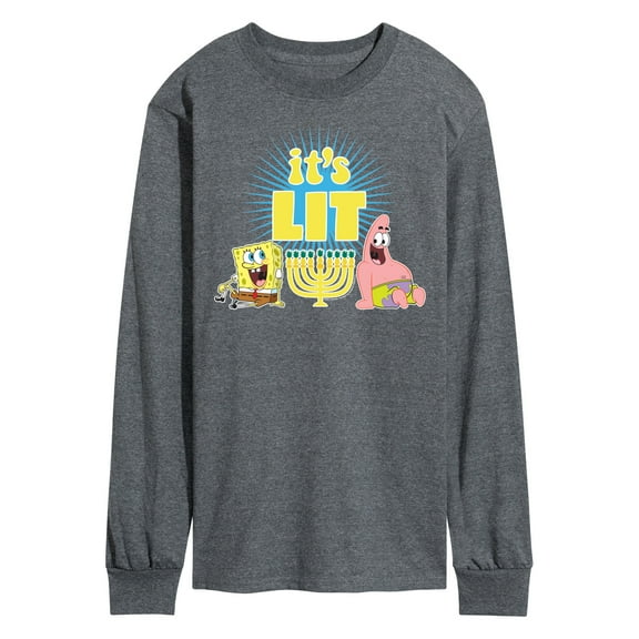SpongeBob SquarePants - It's Lit Hanukkah - Men's Long Sleeve T-Shirt