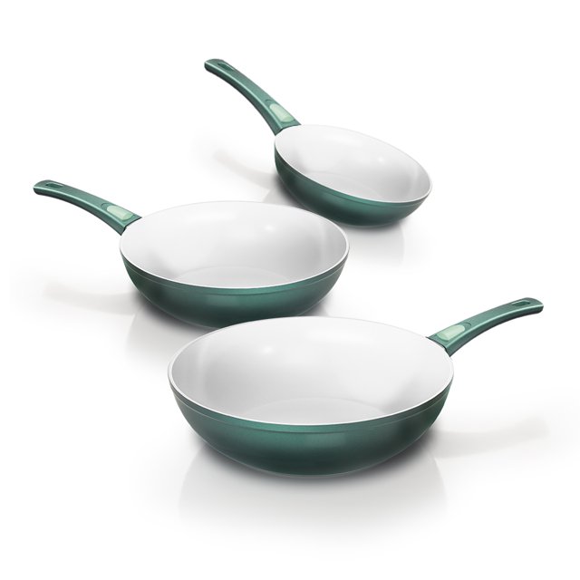 Set de 3 Sartenes Cerafit 20 24 y 28 cm con Mangos Removibles Set de Sartenes