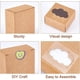 thumbnail image 5 of 24 cajas de papel kraft con ventana, caja marrón para repostería con diseño de nubes, caja para mini pasteles, caja para dulces, 3×2,8×1,6" (7,6×7,2×4 cm), 5 of 6