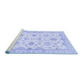 thumbnail image 2 of Ahgly Company Machine Washable Indoor Round Oriental Blue Traditional Area Rugs, 6' Round, 2 of 4