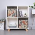 thumbnail image 3 of Collapsible Oxford Fabric Storage Cubes with Handles, Large Mid Foldable Oxford Cloth Bins Set of 2/6, Closet Organizers for Shelves Clothes Home Kitchen Toy - Wildflower Floral-1, 3 of 7