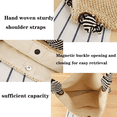 thumbnail image 4 of Yoyauz Women's Grass Woven Beach Bag - Women's Beach Handmade Woven Handbag, Summer Mesh Hollow Shoulder Bag, Suitable for Holidays, 4 of 5