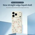 thumbnail image 2 of For iPhone 17 Pro Max Case Leaves and Canes Pattern Printing Straight Edge TPU Phone Back Cover - Be, 2 of 5