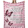 thumbnail image 1 of LHSHID Granddaughter Gifts from Grandma Granddaughter Gifts Gifts for Granddaughter Graduation Gifts for Granddaughter Granddaughter Gifts for Birthday Christmas Granddaughter Blanket 30"x40", 1 of 6