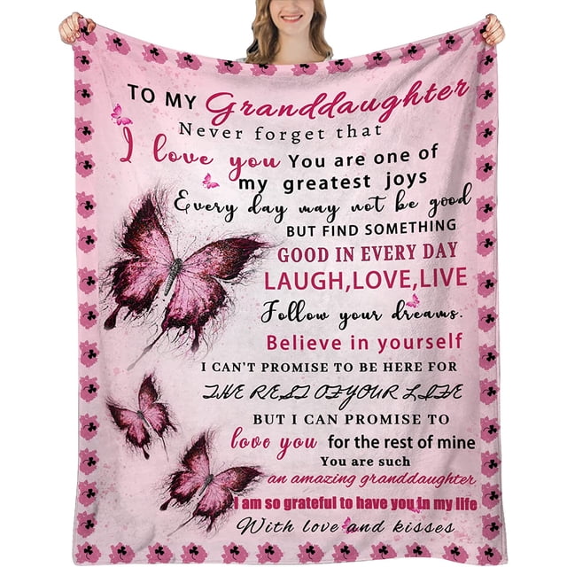 LHSHID Granddaughter Gifts from Grandma Granddaughter Gifts Gifts for Granddaughter Graduation Gifts for Granddaughter Granddaughter Gifts for Birthday Christmas Granddaughter Blanket 30"x40"