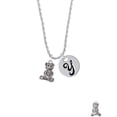 thumbnail image 2 of Delight Jewelry Antiqued Teddy Bear Silvertone Script Initial Disc - Y - Charm Necklace, 20"+3", 2 of 4
