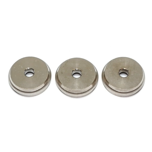Jupiter Trumpet Bottom Valve Cap Nickel Plated - Set of 3 - JTR-600 604 606 702