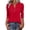 Red, variant on Wlynlyn Womens Tops Dressy Casual V-Neck Summer Tops Summer Trendy Loose Fitted Solid Color Work Pleated T-Shirts