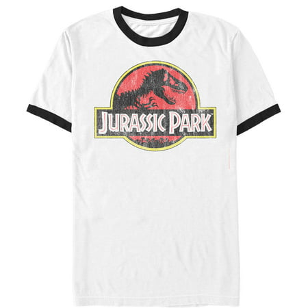 Jurassic Park Men's Retro T Rex Logo Ringer