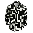 thumbnail image 5 of Fnnxeal Mens Button Down Shirt, Collared Long Sleeve Casual Long Sleeve Graphic Black Button Up Shirt for Men Size 2XL, 5 of 5
