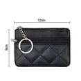 thumbnail image 2 of Multi-functional PU Leather with Key Ring Women Clutch Card Holder Mini Coin Purse Key Chain Wallet Money Bag BLACK, 2 of 8