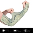 thumbnail image 3 of Uemuo Hardwood Printed Arm Sleeves, Cooling UV Sun Protection Sports Compression for Men/Women, 3 of 8