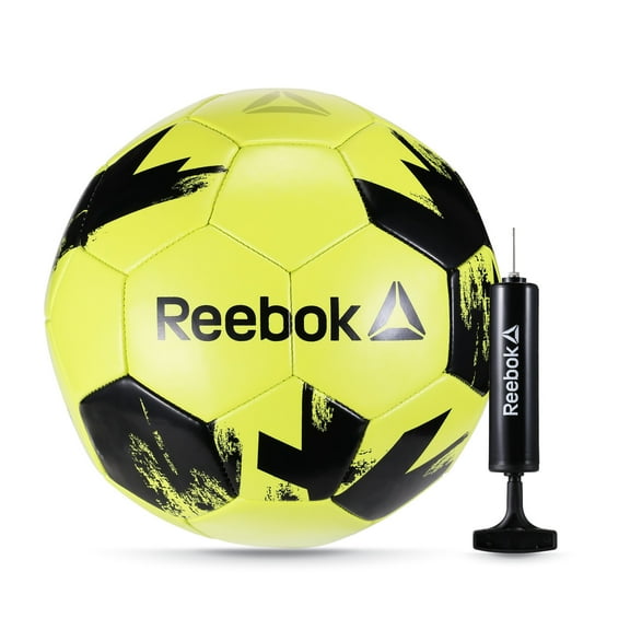 Reebok Size 5 Soccer Ball with Inflatable Hand Pump – Durable Training & Match Ball for Kids & Adults, Football, Outdoor Sports, Soccer Gear