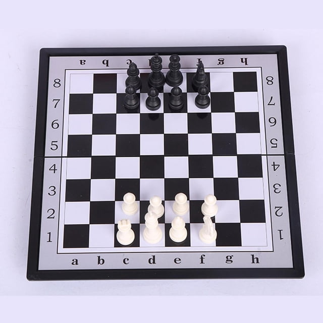 Juego de Ajedrez Plegable Yotijar 32 Piezas Negro Blanco