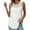White, variant on MIXUE Boho Tops For Women Summer Solid Color Lace Round Neck Sleeveless Fashion Casual Basic Soft Pullover Shirts For Women T Shirts Daily-Wear,White,S