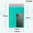 thumbnail image 2 of 50 Pack 6" x 10" Bubble Mailers, Self Seal Poly Padded Envelopes, Waterproof Shipping Bags for Small Business, Teal, 2 of 7