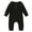 Black, variant on Odeerbi Toddler Boys Girls Clothes Infant Newborn Baby Ribbed Solid Bodysuits with Elastic Pants Outfits Set Black