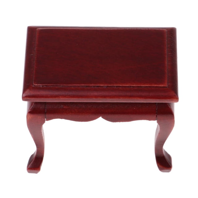 1:12 Scale Dolls House Furniture Wooden End Table, Miniature Table
