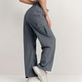 thumbnail image 4 of Women's Casual Pants Wide Leg Pants for Women Women's Casual Pants High Waisted Wide Leg Cargo Pants With Pockets Comfortable Loose Fit Workwear Trousers For Everyday Wear, 4 of 6
