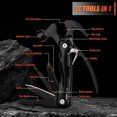 thumbnail image 2 of 12-in-1 Multitool Survival Hammer with Pouch (Black), 2 of 5
